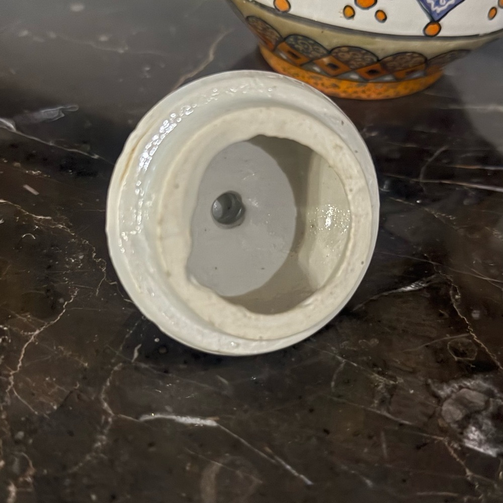 SIGNED, HAND PAINTED ORNATE TEA POT, VASE & CANDLE HOLDER BY ARTIST SALEH RZA - Picture 4 of 10